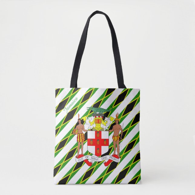 Tote Bag Drapeau jamaïcain de rayures (Devant)