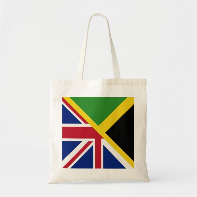 Tote Bag Drapeau jamaïcain | Drapeau de la moitié Jamaïque  (Devant)