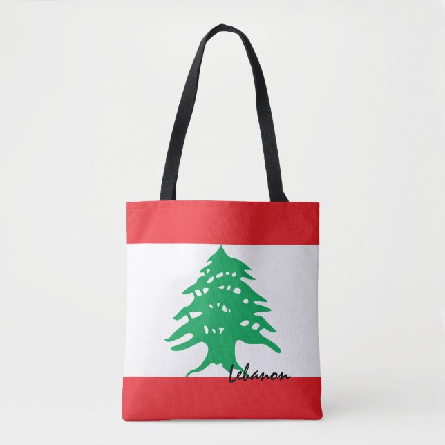 Tote Bag Drapeau libanais et Moyen-Orient - fans de mode et (Devant)