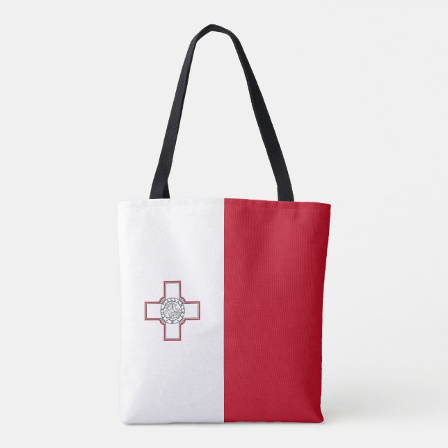 Tote Bag Drapeau Malte (Dos)