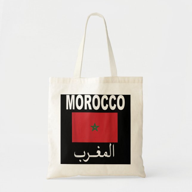 Tote Bag Drapeau Maroc T-shirt drapeaux marocains Cadeau So (Devant)