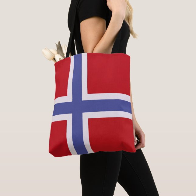 Tote Bag Drapeau norvégien (De près)