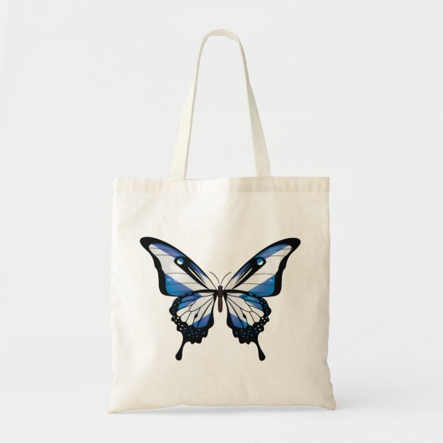 Tote Bag Drapeau papillon de queue fourchue d'Écosse (Devant)