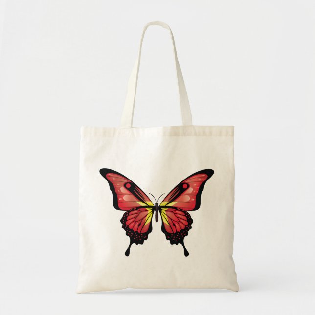 Tote Bag Drapeau papillon noir du Vietnam (Devant)