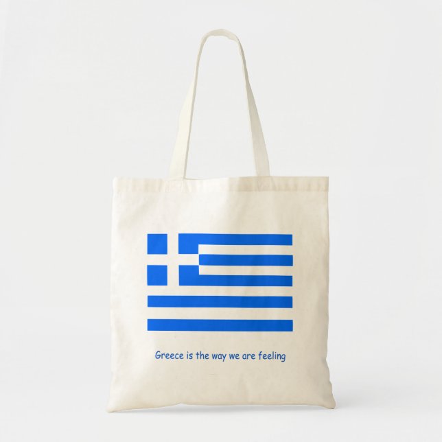 Tote Bag Drapeau patriote grec design fun (Devant)