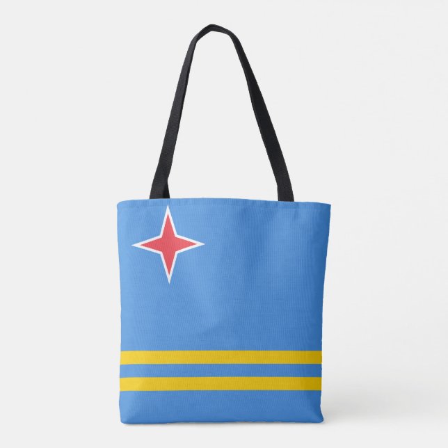 Tote Bag Drapeau patriotique d'Aruba (Dos)