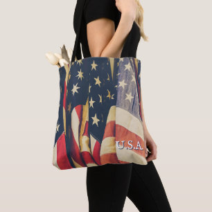 Tote Bag Drapeau Patriotique Multi-Américain Classique