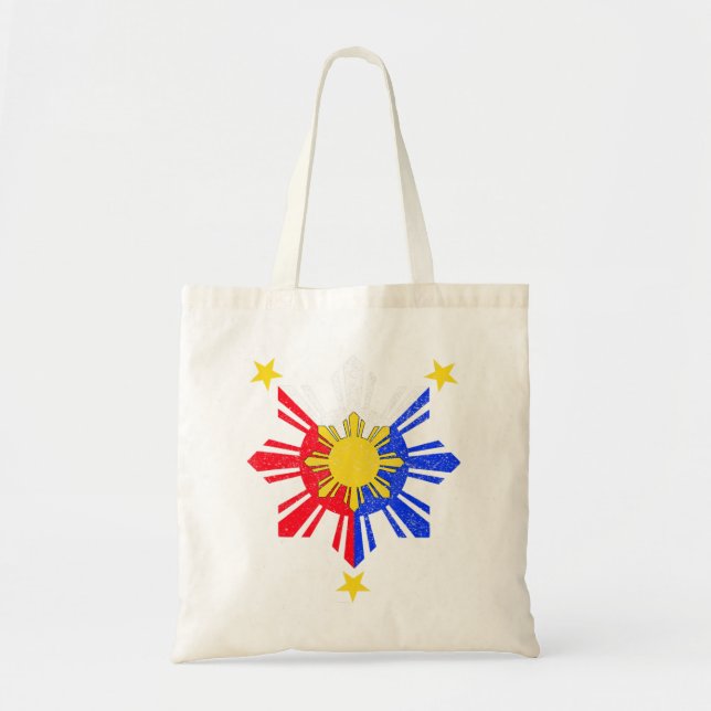 Tote Bag Drapeau philippin philippin Pinoy Sun.png (Devant)
