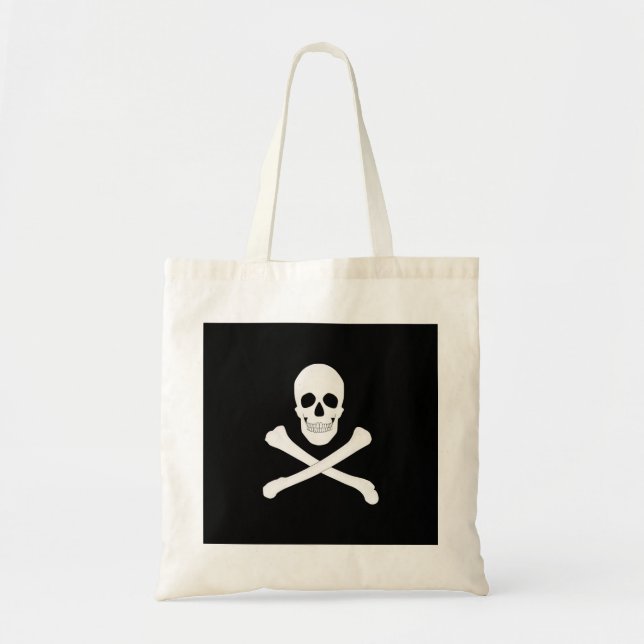 Tote Bag Drapeau Pirate (Jolly roger) (Devant)