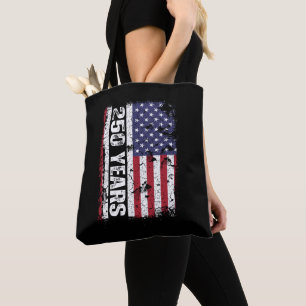 Tote Bag Drapeau Rétro Amérique 250 Ans 250e Anniversaire
