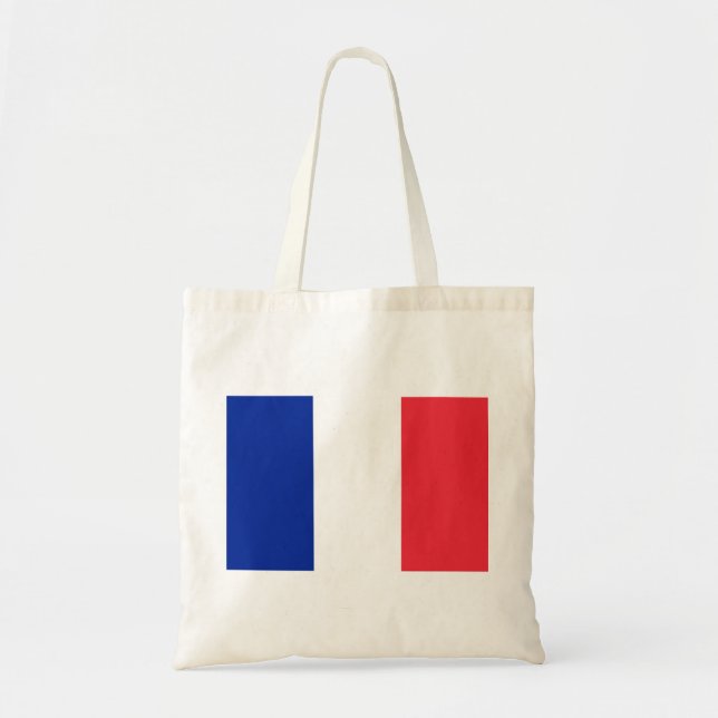 Tote Bag Drapeau rouge blanc et bleu de la France (Devant)