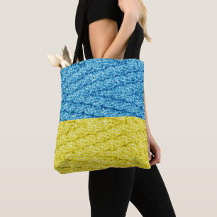 Tote Bag drapeau tricoté ukrainien