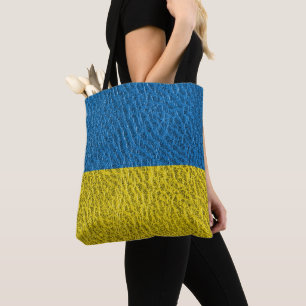 Tote Bag Drapeau ukrainien en cuir