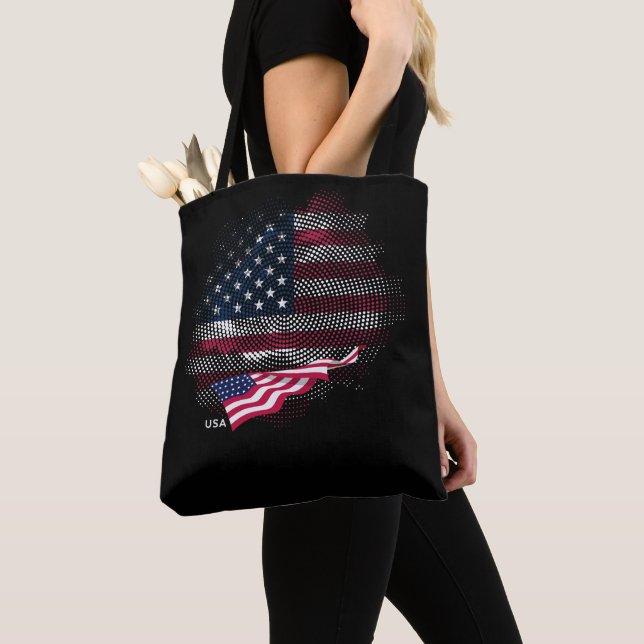 Tote Bag Drapeau USA (De près)