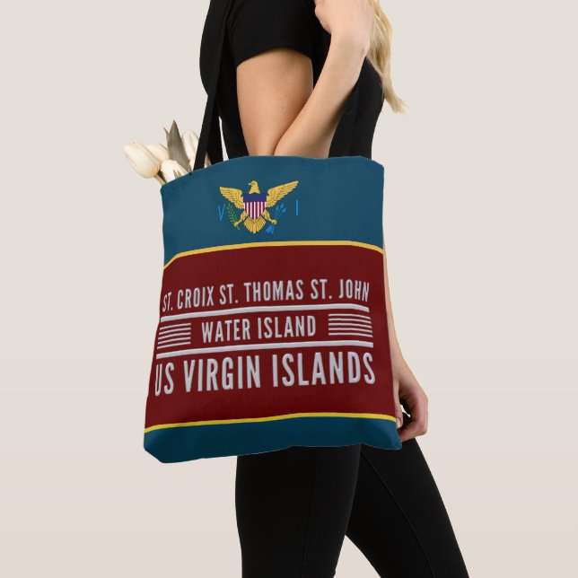 Tote Bag Drapeau USVI St. Croix St. Thomas (De près)