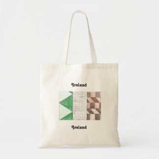 Tote Bag Drapeau vert blanc orange irlandais tiré par la