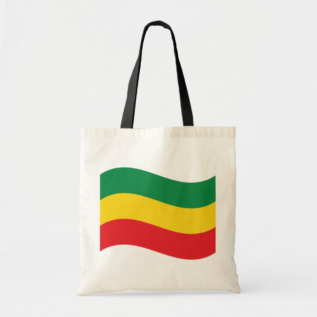 Tote Bag Drapeau vert, or (jaune) et rouge (Devant)