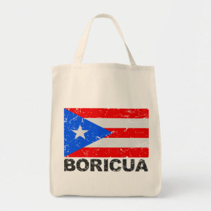 Tote Bag Drapeau vintage Boricua de Porto Rico