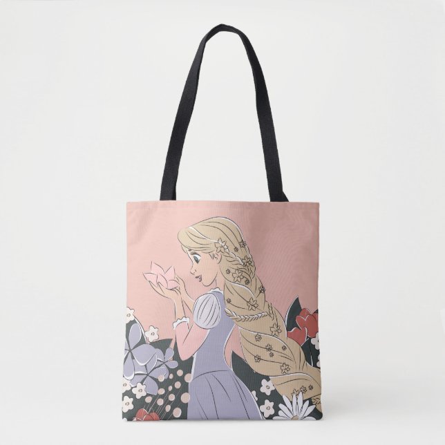 Tote Bag Dreamy Rapunzel en fleurs (Devant)