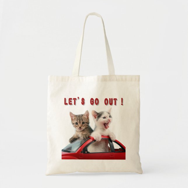 Tote Bag Driving cat (Devant)