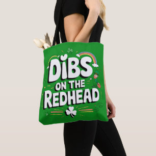 Tote Bag Droit sur la rousse drôle de la Saint-Patrick