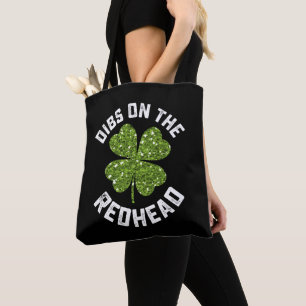 Tote Bag Droit sur la rousse Shamrock de la Saint-Patrick