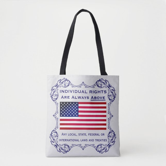 Tote Bag Droits individuels (gris) Fourre-tout (Devant)