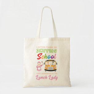 Tote Bag Drôle à l'école Lunch Lady Cadeau