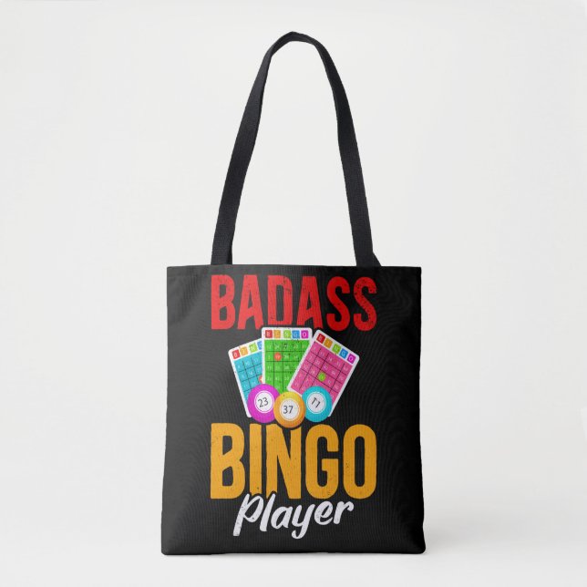 Tote Bag Drôle Bingo Balls Sarcastique Joueur de Bingo (Devant)