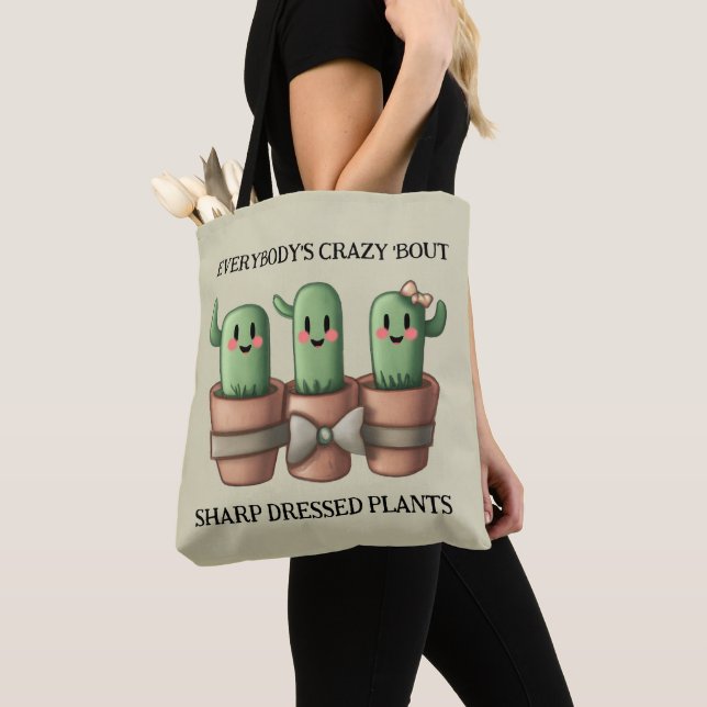 Tote Bag Drôle Cactus Tout le monde est fou 'Bout Sharp ... (De près)