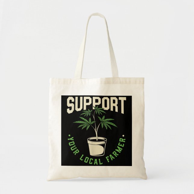 Tote Bag Drôle cadeau de mauvaises herbes, soutenir votre f (Devant)