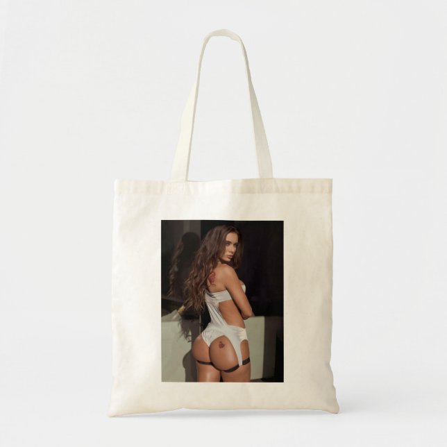Tote Bag Drôle Cadeau Lana Rhoades mignonne Hommes d'amour (Devant)