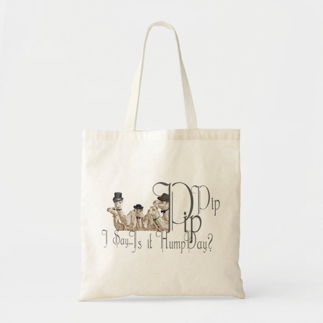 Tote Bag Drôle Camels de la Journée de la Humpe à Monocles (Devant)
