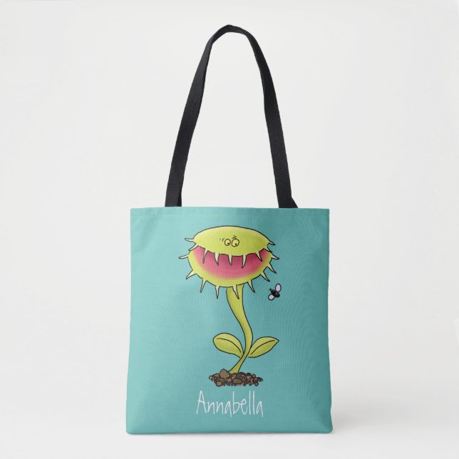 Tote Bag Drôle carnivore Vénus piège à mouches plante dessi (Devant)