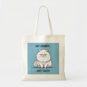 Tote Bag Drôle Cartoon Gras Chat Pas Grumpy Sassy