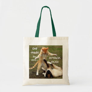 Tote Bag Drôle Cats Capture Attaque Accroc