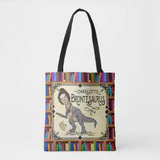 Tote Bag Drôle Charlotte Bronte Saurus Dinosaur Lecteur de 