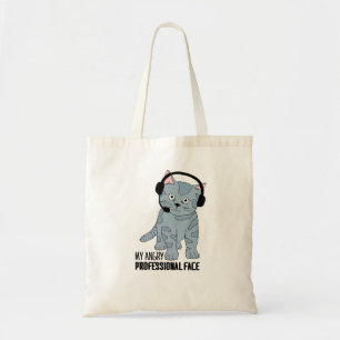 Tote Bag Drôle Chat souriant professionnel Epic Sarcastique