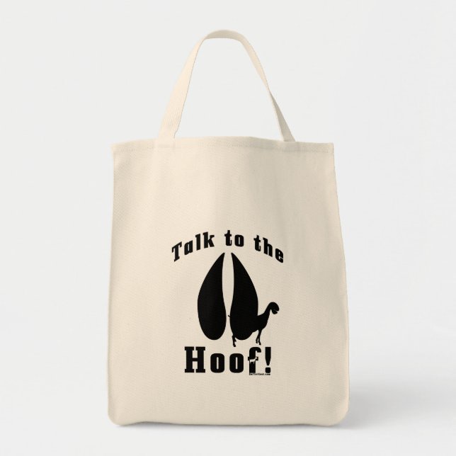 Tote Bag Drôle Chèvre Parle à la Maison (Devant)