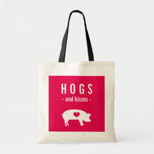 Tote Bag Drôle Chiens de Saint-Valentin et baisers avec de