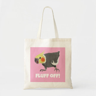 Tote Bag Drôle Colère Normal Gris Cockatiel Fluff Off