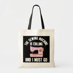 Tote Bag Drôle Coudre La Machine À Coudre Appelle Et Je