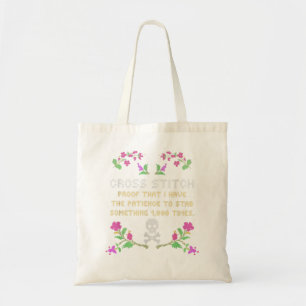 Tote Bag Drôle Cross Stitch Needlepoint Needle Arts Couture