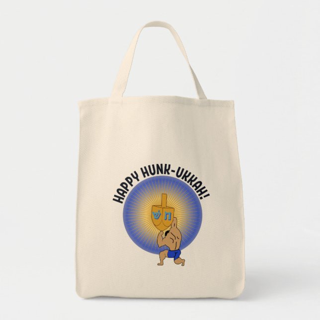 Tote Bag Drôle de Hunk de Hanukkah (Devant)