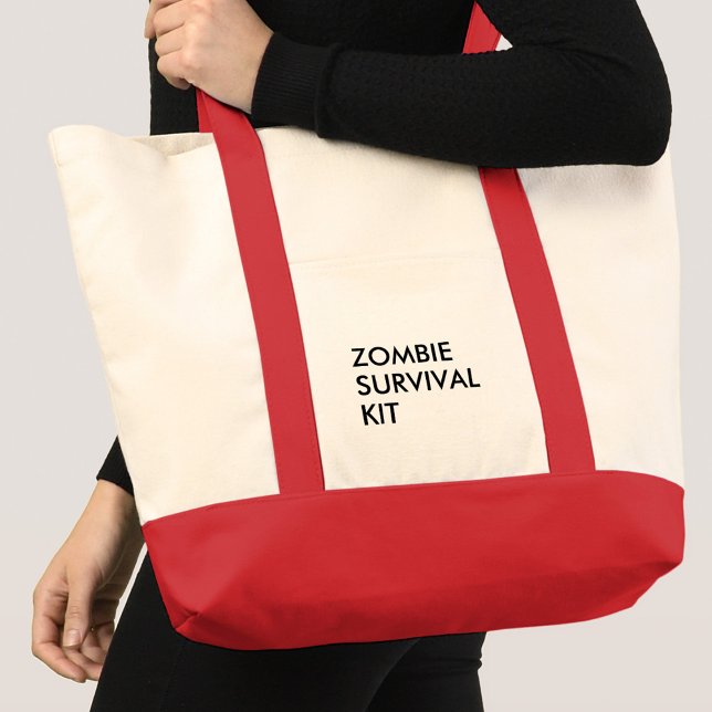 Tote Bag Drôle de la typographie moderne minimaliste Grand (Créateur téléchargé)