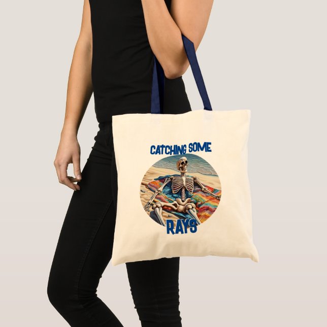 Tote Bag Drôle De Regarder Quelques Rayons Skeleton T-Shirt (Devant (produit))