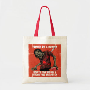 Tote Bag Drôle de Zombie Avec un Budget Halloween