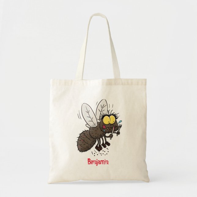 Tote Bag Drôle dessin animé d'insecte de la mouche à cheval (Devant)