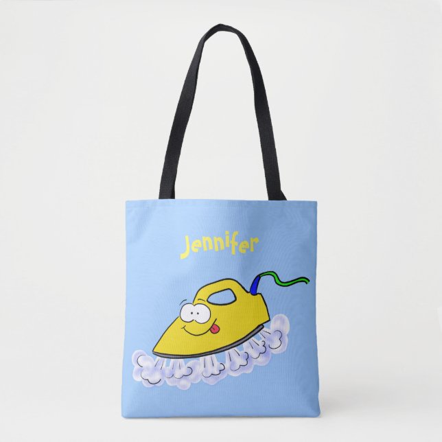 Tote Bag Drôle dessin animé linge de fer (Devant)
