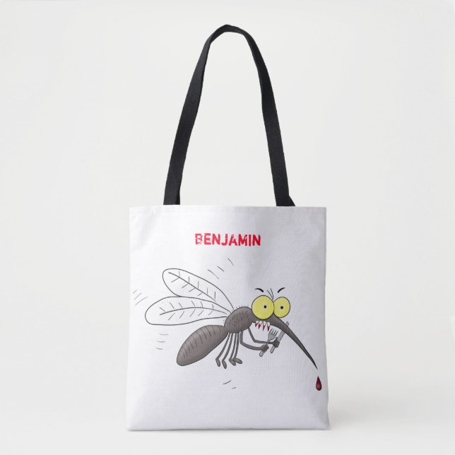 Tote Bag Drôle dessin d'insecte moustique (Devant)